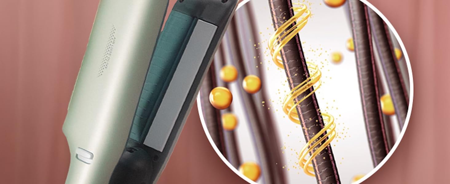 Випрямляч для волосся Cecotec AirLisse 2in1 ForceDry з функцією іонізації та холодного повітря, 1000 Вт, чорний