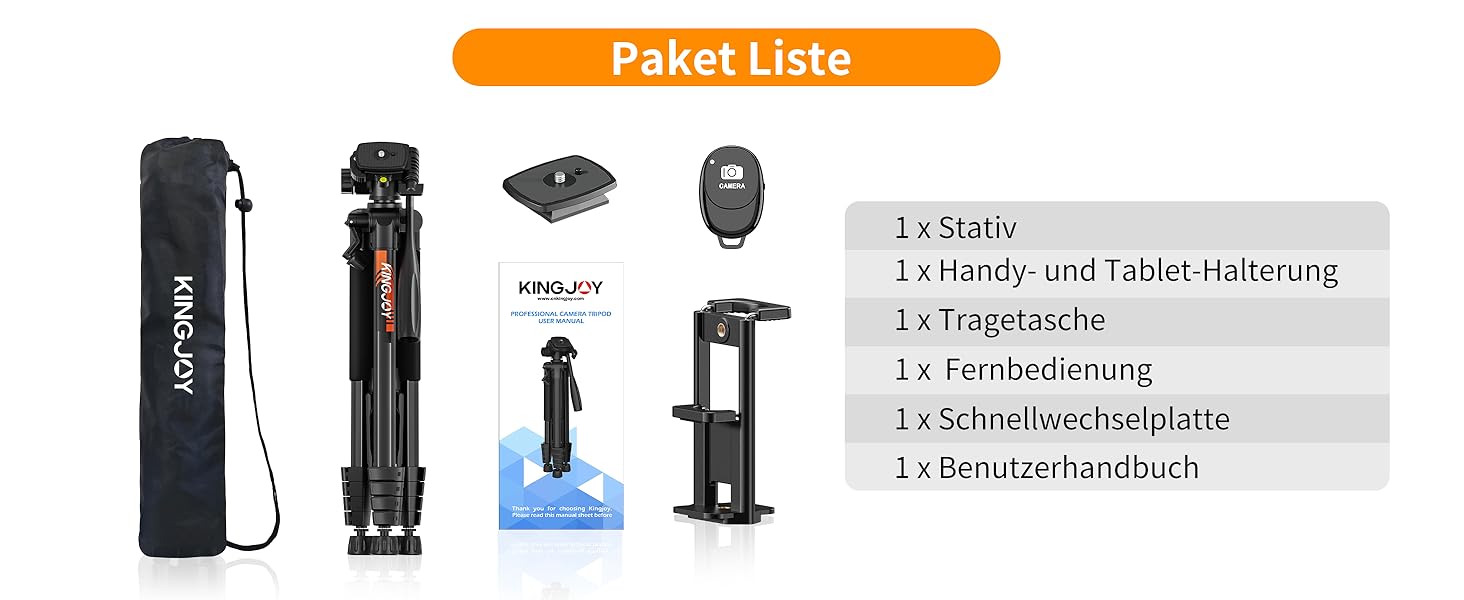 Штатив для камери та смартфона KINGJOY 185см, алюміній, Bluetooth пульт, вантажопідйомність 5кг