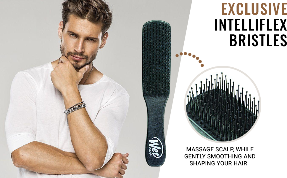 WetBrush Detangler для чоловіків Black Leather - щітка для волосся