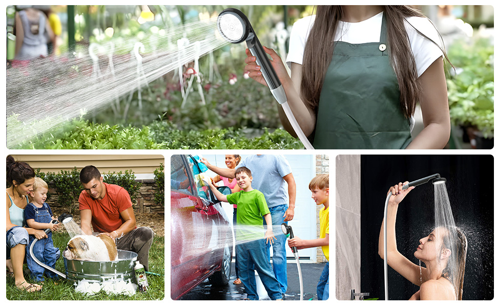 Портативна кемпінгова душ Forever Speed з акумулятором, 2м шланг для кемпінгу, саду, автомийки, пляжу, подорожей