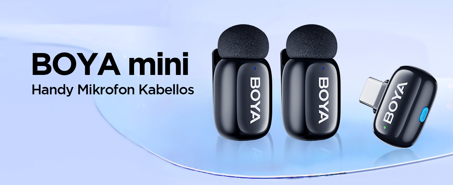 BOYA Mini 2: Бездротовий мікрофон-лавал'єр USB-C для iPhone/Android, 48kHz/24Bit, для Vlogging та TikTok