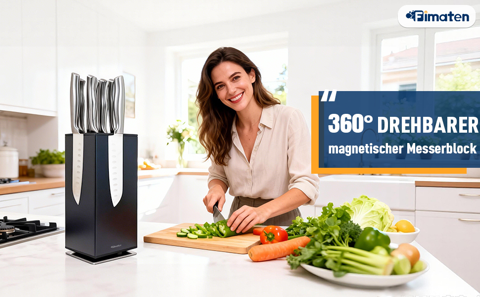 Набір кухонних ножів 6 шт. з підставкою, дерев'яний брусок, набір кухонних ножів з точилкою, ніж шеф, саторі, ніж для хліба, ніж для фруктів, універсальний ніж