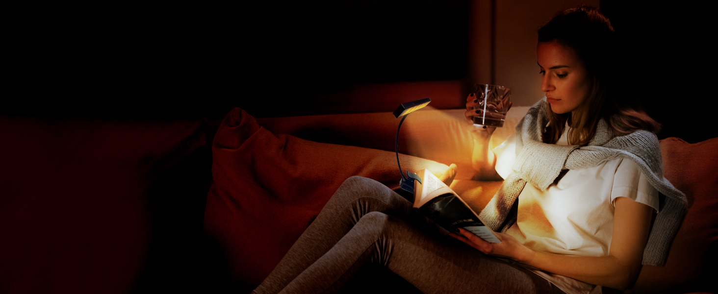 Світлодіодна кліпса-лампа для читання CCHK-18 з USB зарядкою та акумулятором, 18 LED, 4 режими світла, 3 рівні яскравості, складна, для книги, ліжка, офісу, подорожей