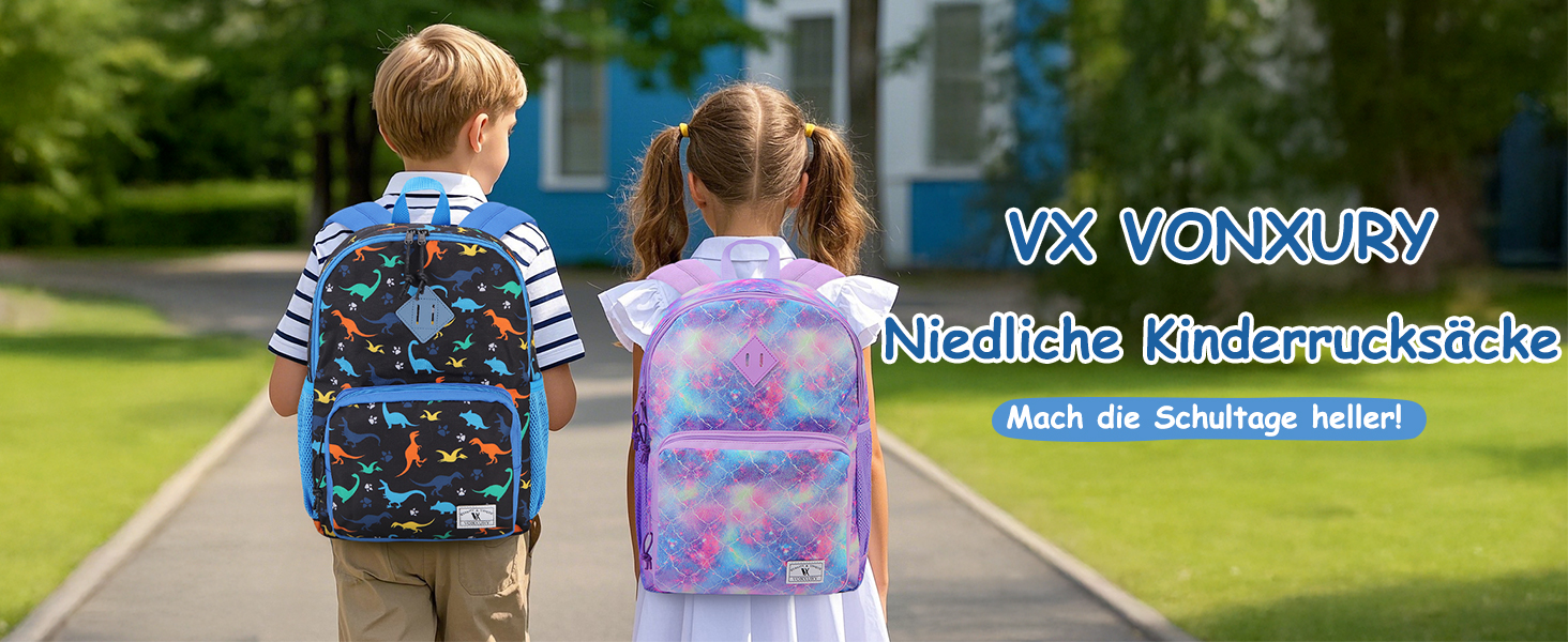 Дитячий рюкзак VX VONXURY 12л для хлопчиків та дівчаток 3-8 років. Ортопедичний рюкзак для дошкільного садка та початкової школи, вміщує формат А4 (Єдиноріг)