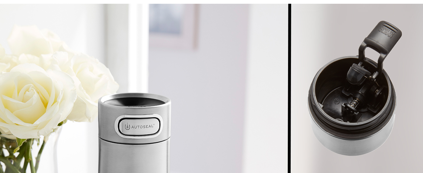 Термокружка Contigo Luxe Autoseal з нержавіючої сталі, 360 мл, виготовлена з BPA-free матеріалів, з невеликим отвором, не протікає, для кави з собою, можна мити в посудомийній машині