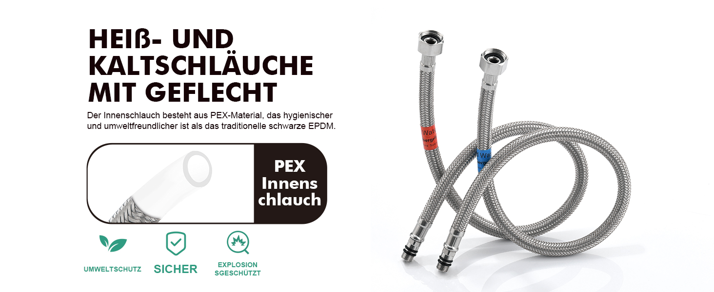 Змішувач кухонний GRIFEMA з високим вигином, поворотний 360°, з двома струменями, з нержавіючої сталі, сірий, енергоклас A+ (без душа)