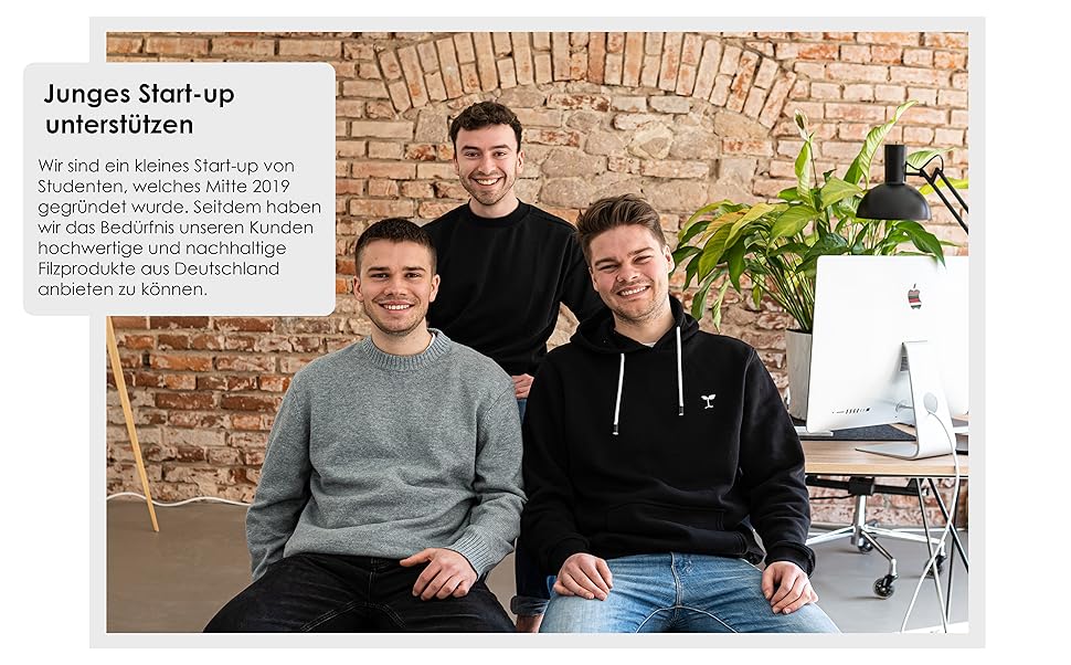 Килимок для столу повстяний 80x40 см Easy and Green® (Німеччина) - мишка, офіс, еко-фетр, сірий