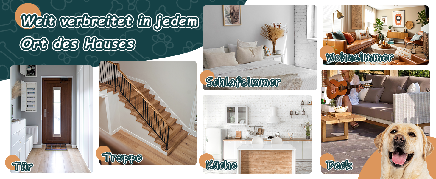 Бамбукове переносне захисне ґратка для собак Semiocthome, 3 секції, 61 см, для дому, біле