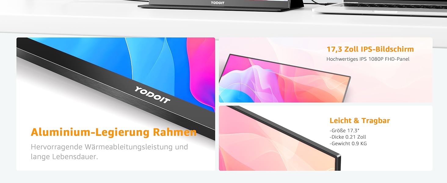 Портативний монітор Yodoit 17.3
