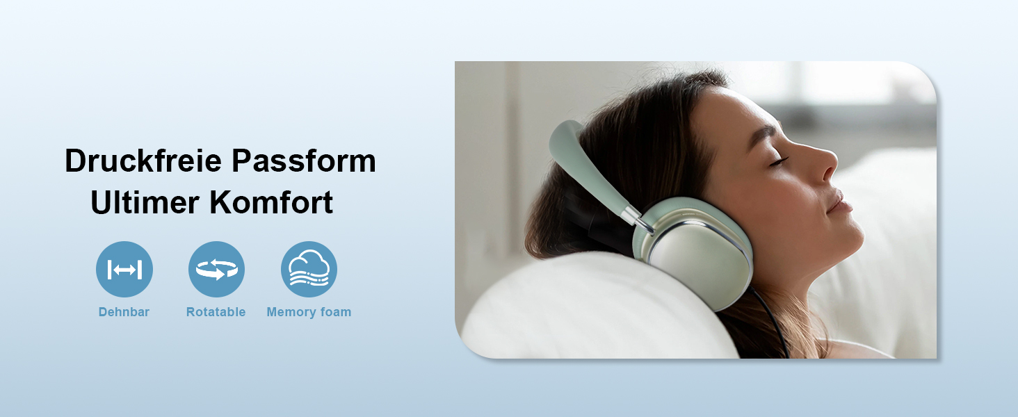 Навушники бездротові Bluetooth 6.0 NC95 з шумозаглушенням, поворотним регулятором, 120+ годин роботи, EQ налаштування через додаток, зелені для подорожей та спорту