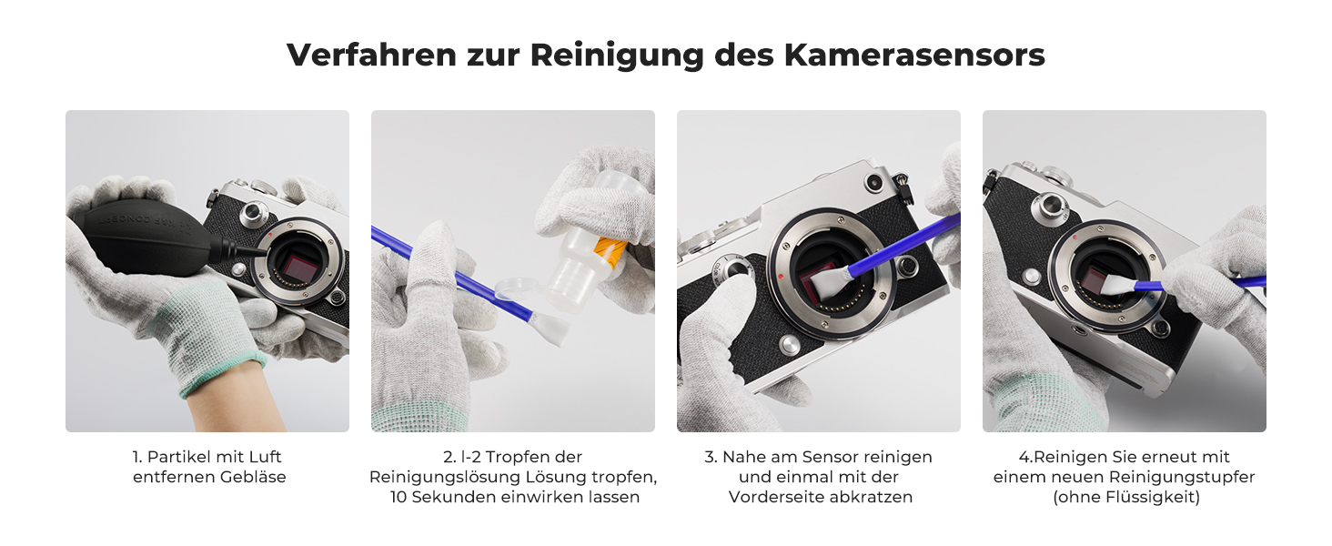 Набір для чищення об'єктивів K&F Concept: для фотоапаратів, фільтрів, телефонів. З Lenspen, пензликом, помпою, мікрофіброю та рідиною для чищення (2-в-1).