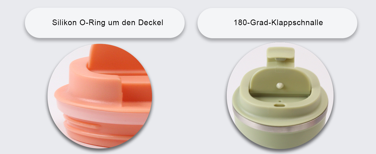 Термокружка з нержавіючої сталі SUNTQ - 510 мл, з подвійними стінками, ізольована, з кришкою, багаторазова (чорна)