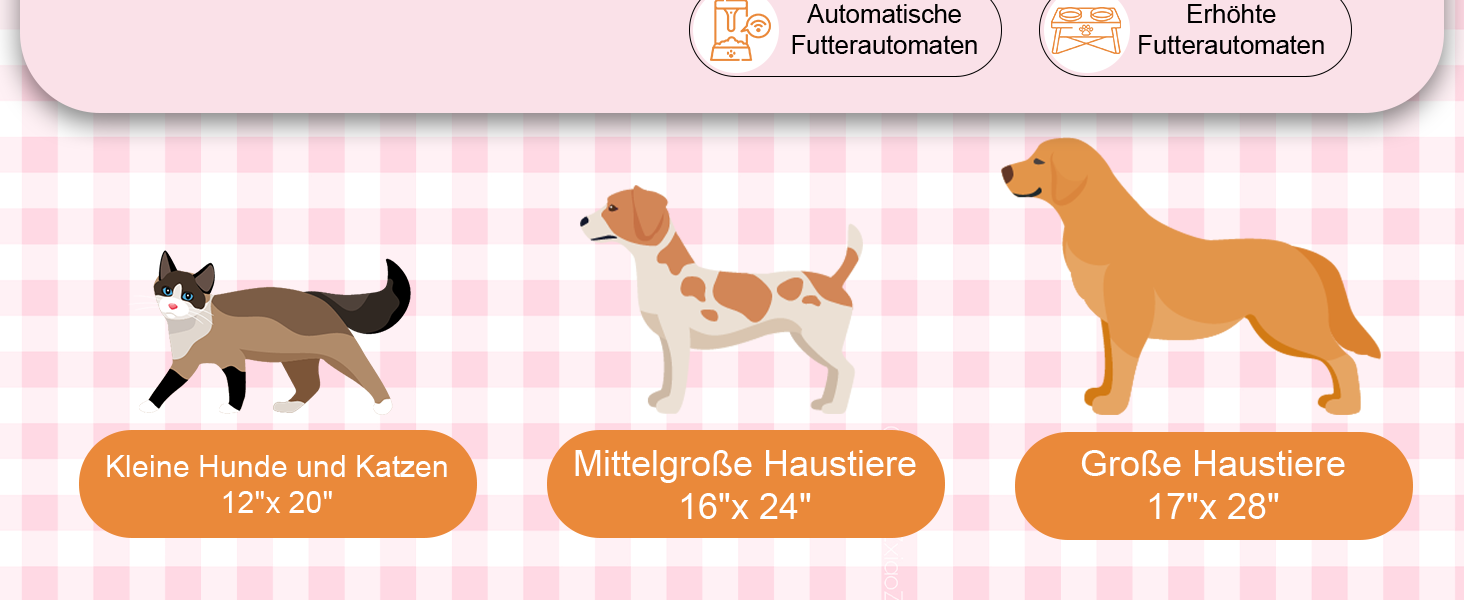 Килимок під миску для собак BLESWIN 30x50 см, вбираючий, нековзний, для цуценят, рожевий зі зірками