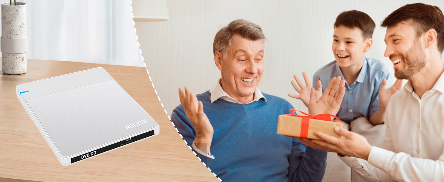 Зовнішній DVD-накопичувач для ноутбука Ultra Slim: портативний CD/DVD привід USB з картридером SD/TF для Mac, MacBook, Windows