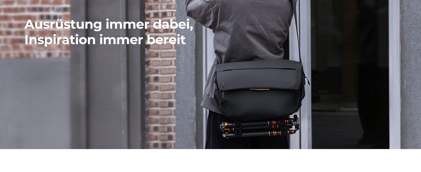 Сумка для фототехніки K&F Concept 15L, водовідштовхуюча сумка для камери та аксесуарів (Чорна)
