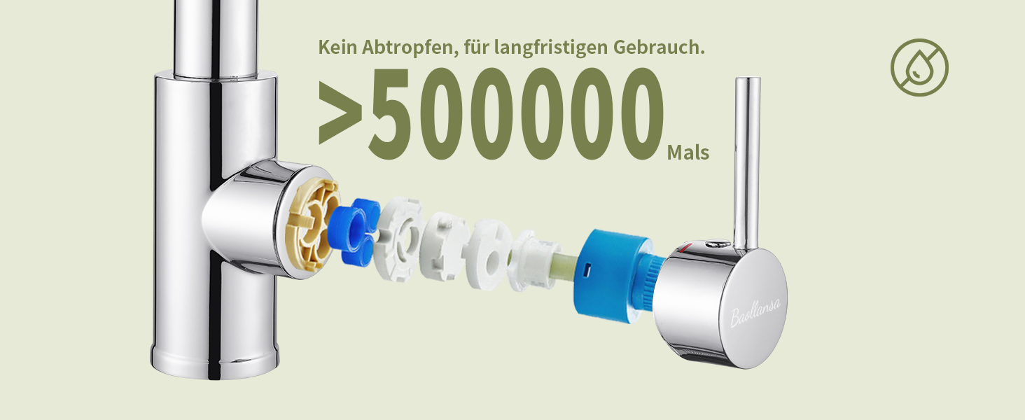 Кухонний змішувач з витяжною лійкою, 360° обертання, 2 режими, нержавіюча сталь, преміум-якість