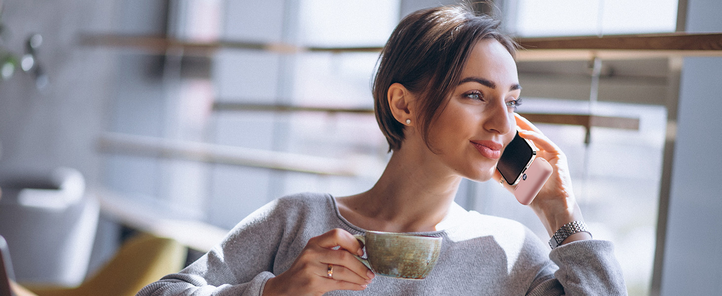 Powerbank iWALK 4800mAh 20W з LCD-дисплеєм, рожевий. Сумісний з iPhone, Samsung, Xiaomi. Портативний зарядний акумулятор для жінок та чоловіків