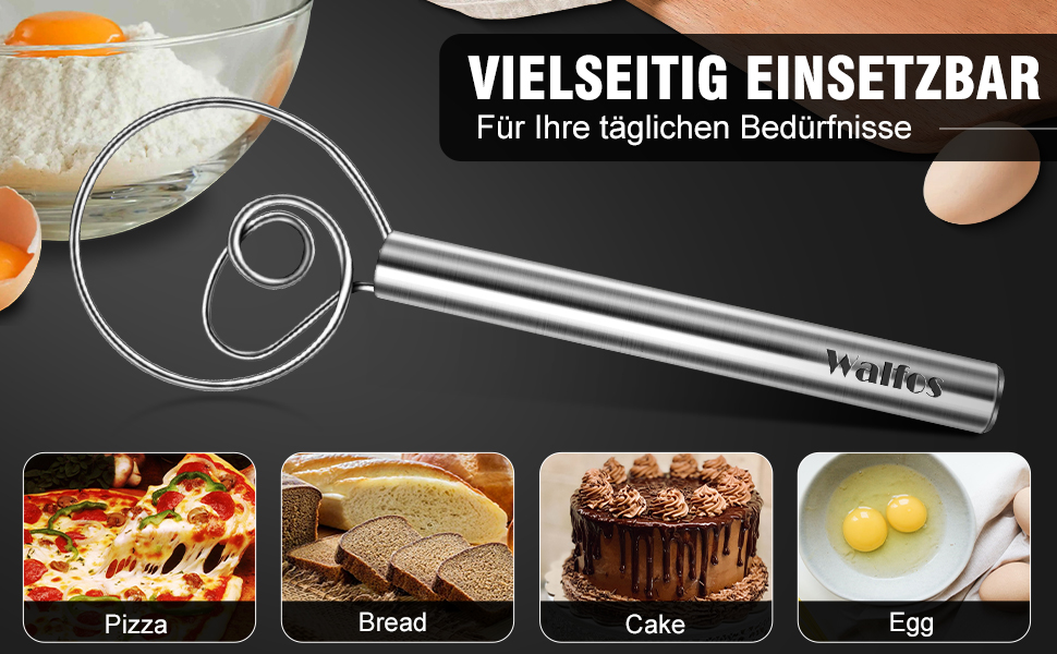 Набір міксерів Walfos (2 шт.) - нержавіюча сталь, 13 см + 18 см. Зручні ручки, для збивання яєць, приготування, змішування та збивання.