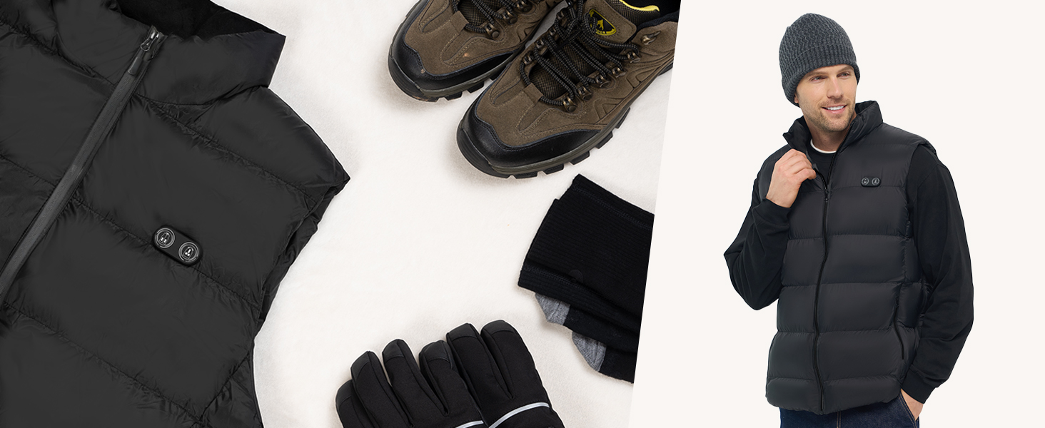 Електрична гріюча жилетка Dr.Prepare для чоловіків та жінок, 3 режими нагріву, 10 зон нагріву, регульована, для активного відпочинку (без Powerbank), XL-XXL