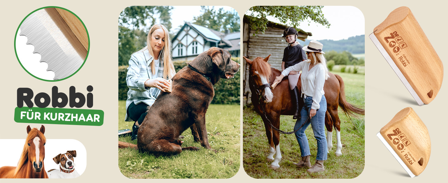 Щітка для собак DR Zoo 'Robbi' - якісна щітка для грумінгу, видаляє підшерсток у собак великих та малих порід