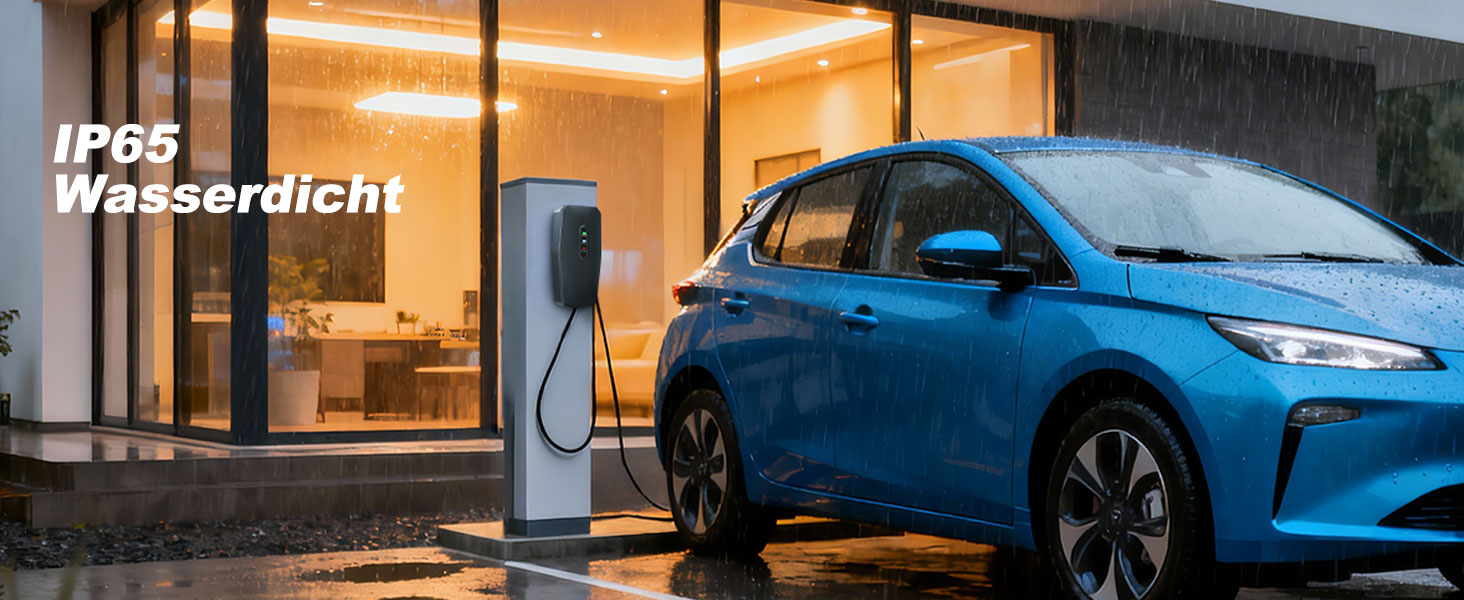 Кабель зарядний Type 2 Schuko 8м, 3.68кВт 16A для електромобіля (EV), водонепроникний IP65, сумісний з Tesla Model Y/3, Volvo XC60, VW ID.3/4