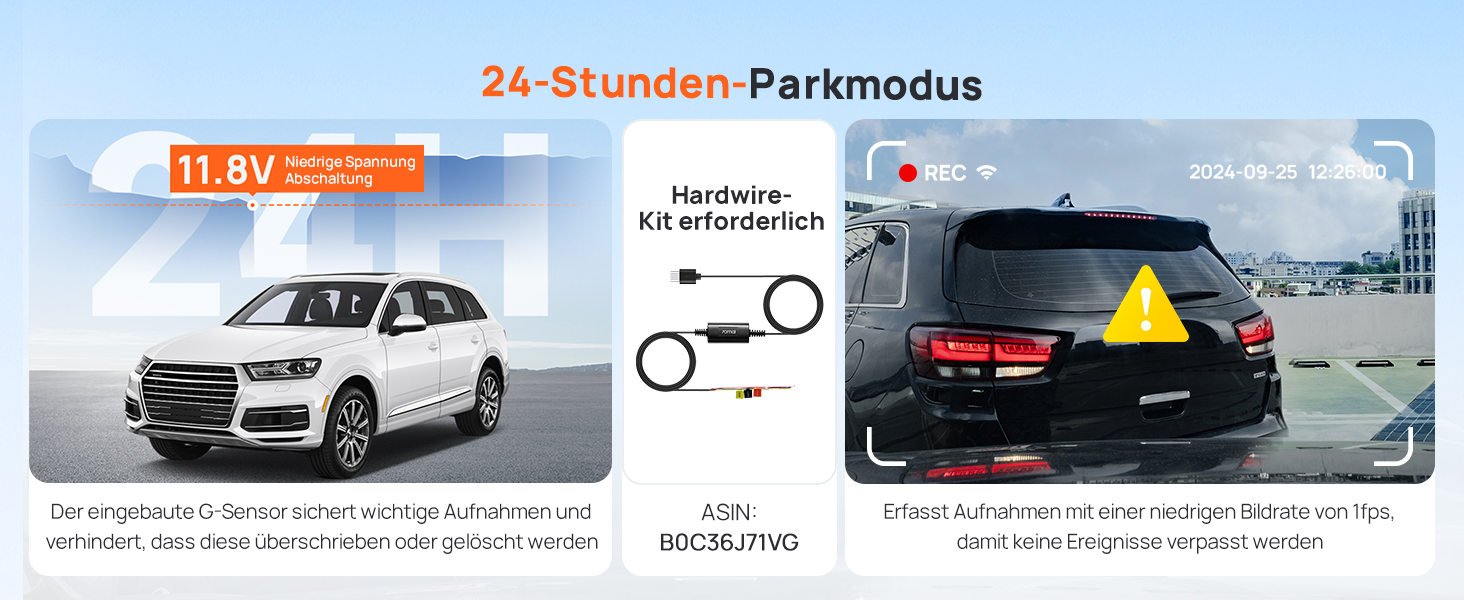 Відеореєстратор 70mai M310 2K WiFi для авто, 1296P WDR, Super Night Vision, 24h парковка, запис по колу, виявлення зіткнень, 256GB