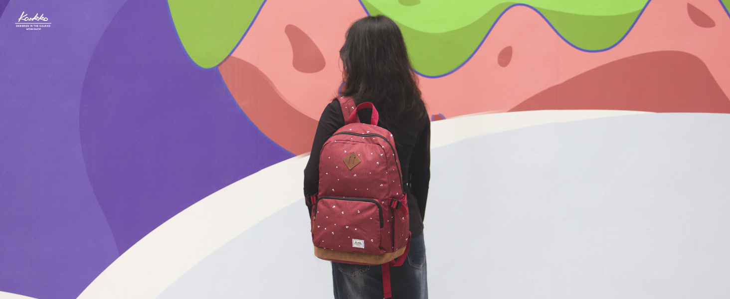 Жіночий рюкзак Kaukoo для студентів, ноутбука, подорожей. Сірий, універсальний розмір