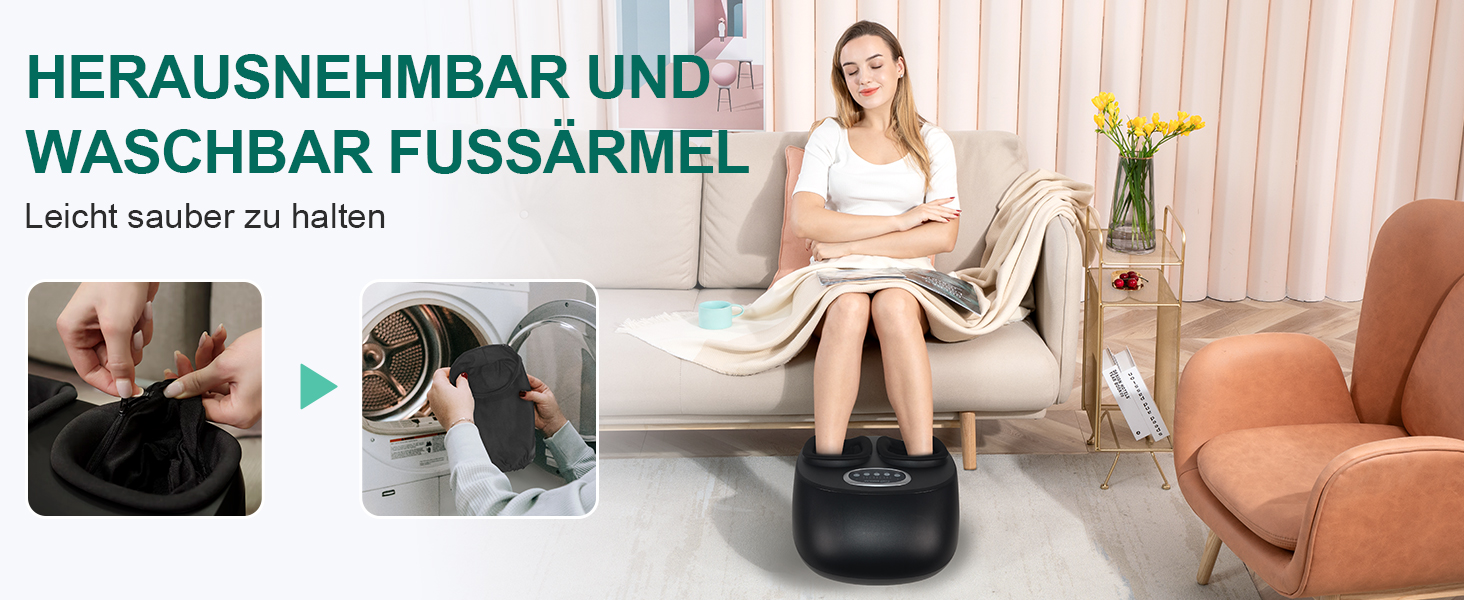Електричний масажер для ніг Snailax з підігрівом та Shiatsu, для жінок та чоловіків, чорний