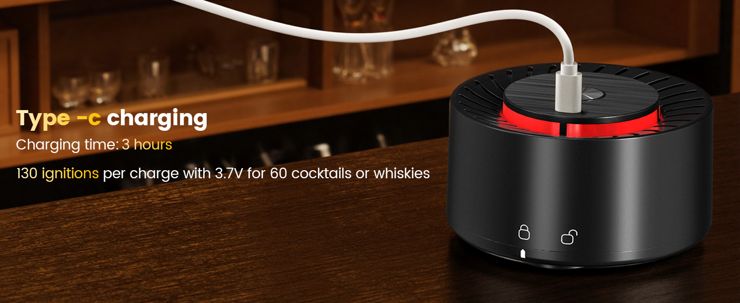 Електричний набір для копчення віскі з 2 склянками, 6 смаків дерев'яної стружки, 2 форми для кубиків льоду, для коктейлів Bourbon Old Fashioned, подарунок для чоловіків, батьків, коханих, без бутану