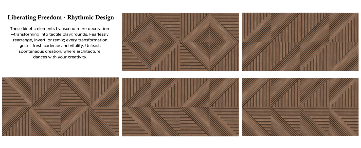 Акустичні панелі JBER (6 шт), самоклеючі звукопоглинаючі стінові панелі для офісу, студії та дому, 180 x 120 см, колір тик