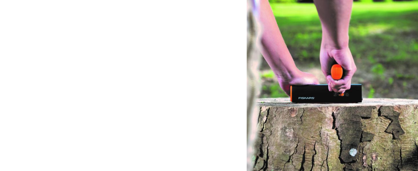 Точилка для ножів Fiskars Xsharp, керамічний точильний елемент, корпус з скловолокна, чорний/помаранчевий