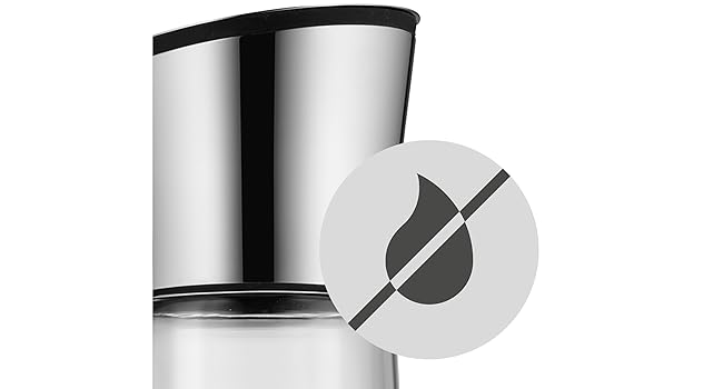 WMF Basic Water Carafe with Handle 1.5 Liter, Glass Carafe with Lid 1.5 l, Silicone Lid, Close-up Closure