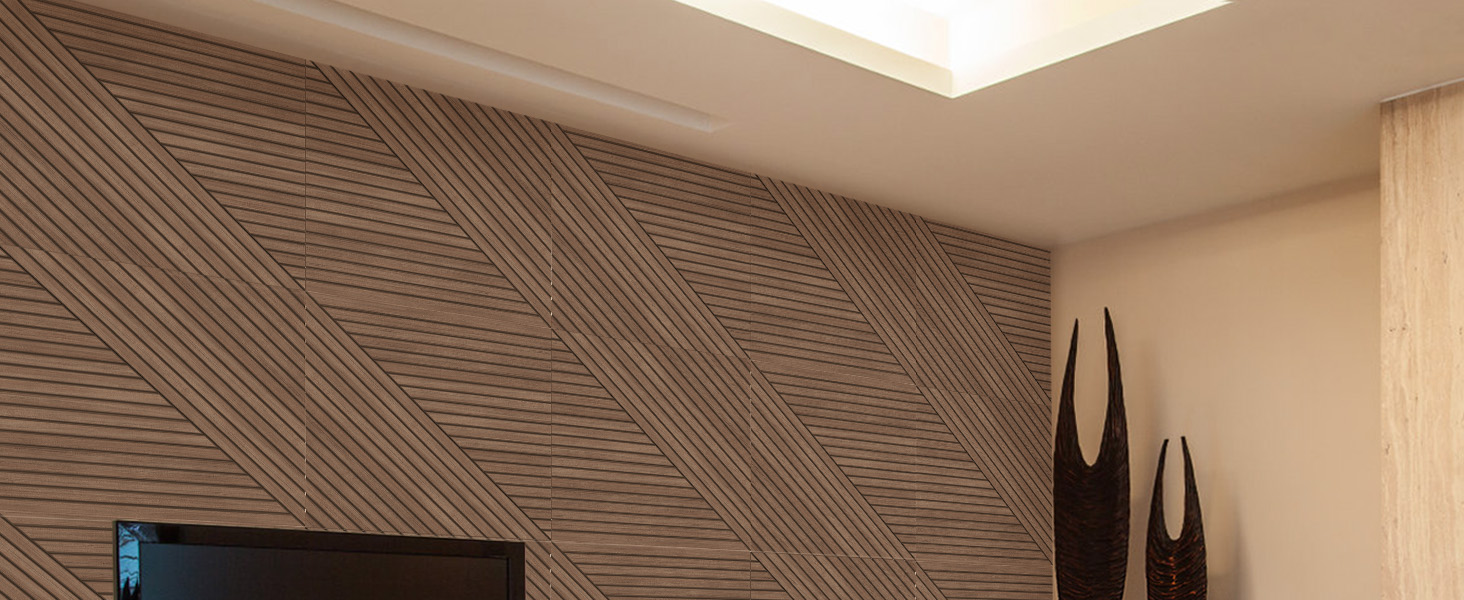 Акустичні панелі JBER (6 шт), самоклеючі звукопоглинаючі стінові панелі для офісу, студії та дому, 180 x 120 см, колір тик