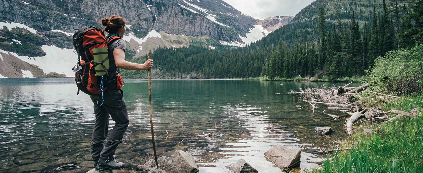 Каремат для кемпінгу Saphirblau: самонадувний килимок для відпочинку на природі з помпою та подушкою
