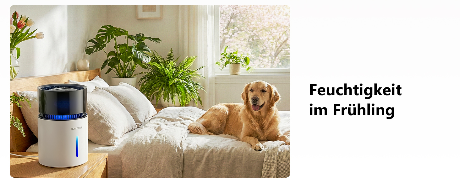 Зволожувач повітря 3L з верхнім заповненням, фільтром, для спальні, до 35 годин, таймер, автовимкнення, тихий (19dB), 5 режимів туману, смарт-зволожувач для спальні, дитячої кімнати, рослин, білий