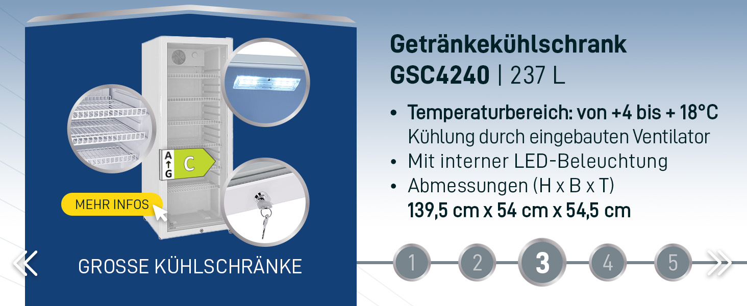 Холодильник для напоїв METRO Professional GSC2125B, 118 л, чорний