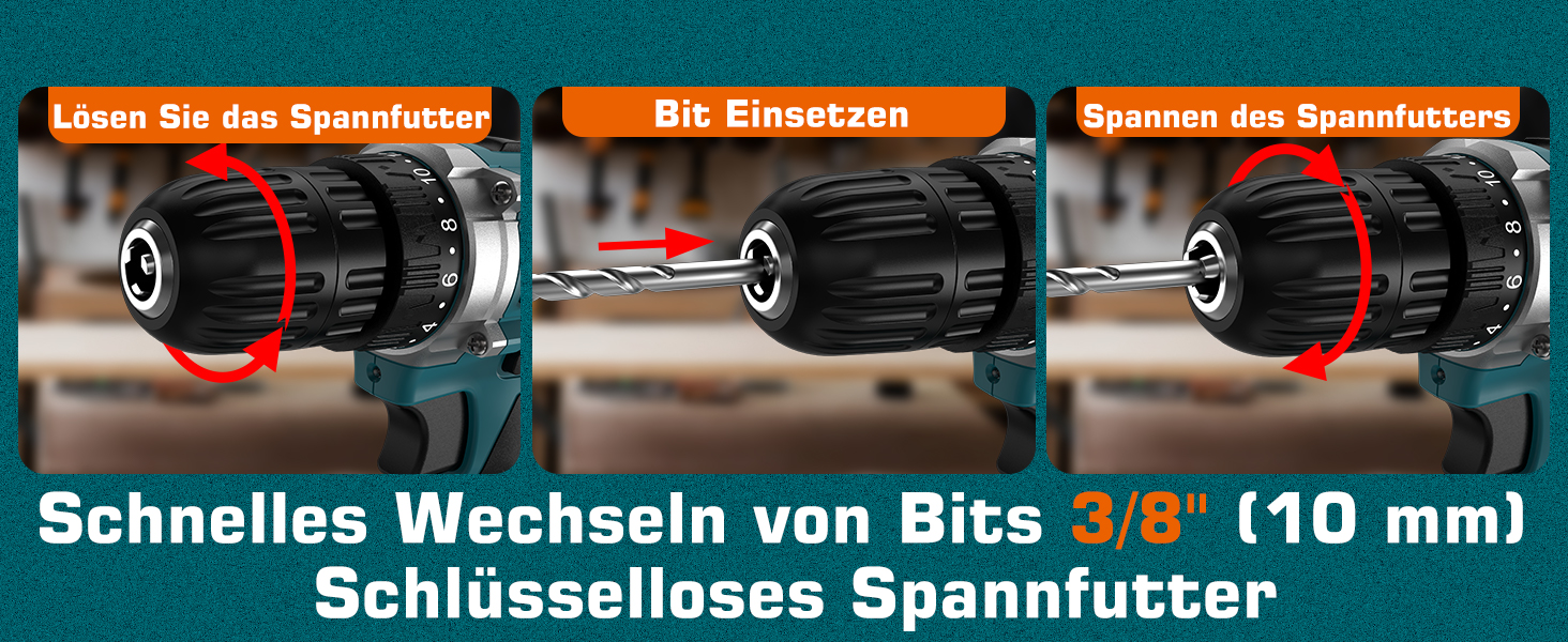 Набір інструментів Sundpey 255 шт. з акумуляторною дриль-шуруповертом 21V, акумуляторний набір з 2 * 2000mAh акумуляторами, ящиковий інструмент з шухлядою для ремонту дому та автомобіля, блакитний