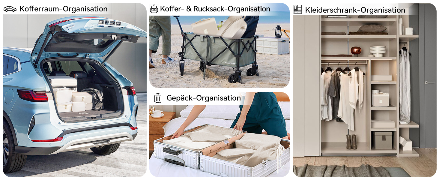 Органайзер для валізи Chijoo, 12 шт. (Чорний) – Набір кубиків для пакування, аксесуари для подорожей, мішечок для білизни