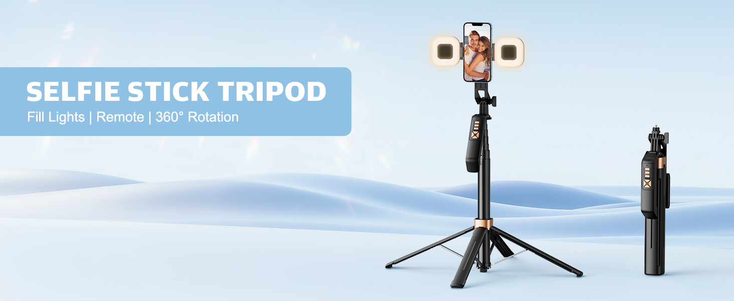 Avaspot штатив-селфістик 180,3 см з LED-підсвічуванням та пультом ДУ – для iPhone, Android, GoPro, камер