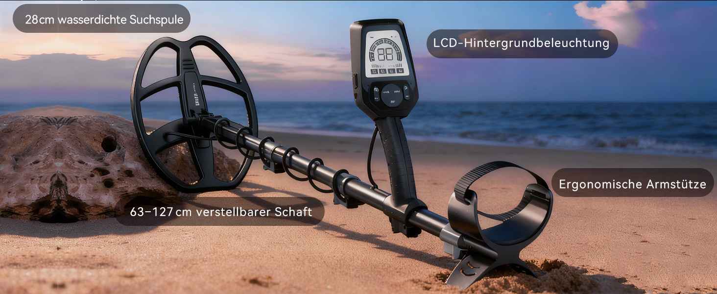 Металодетектор SUNPOW Pro Set для дорослих та дітей – професійний набір, висока точність, 4 режими пошуку, LCD-дисплей, повний комплект