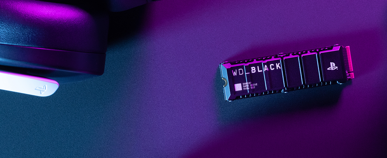 WD_BLACK SN850P 1TB NVMe SSD для PS5: Швидкий накопичувач для ігор з PCIe Gen4 та охолодженням