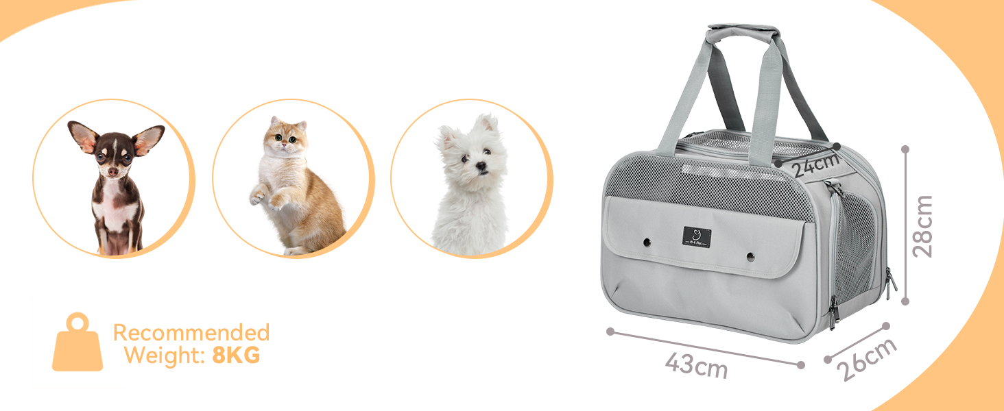 Транспортний бокс для тварин на 4 місця: коти, собаки. Підходить для авіаперельотів та авто. Легкий, з надійними застібками та сіткою. Сірий.