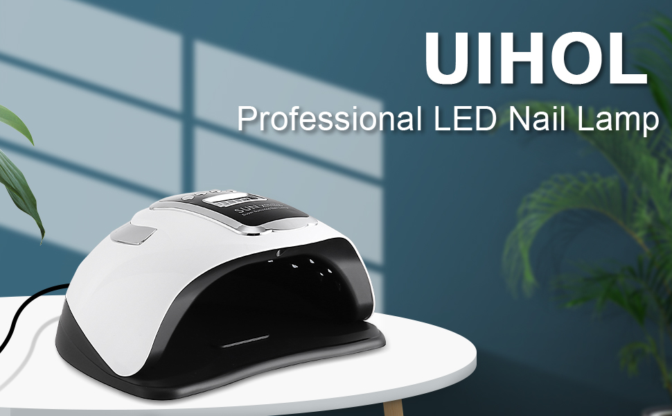 LED лампа для гель-лаку 280W з 66 LED, професійна для швидкого сушіння нігтів з таймером, LCD дисплеєм та сенсором для пальців та нігтів, підходить для гель-лаку та шелаку