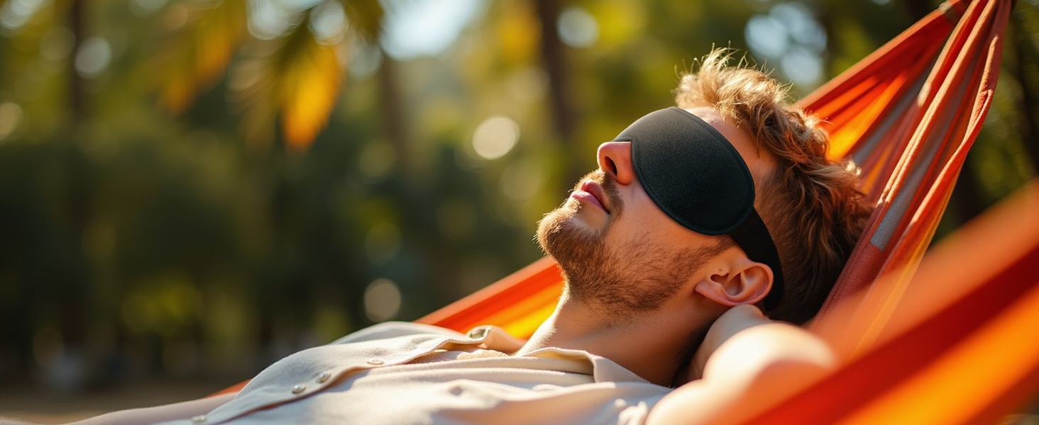 3D маска для сну Trilancer: повне затемнення, комфорт для бічних снів, чорна