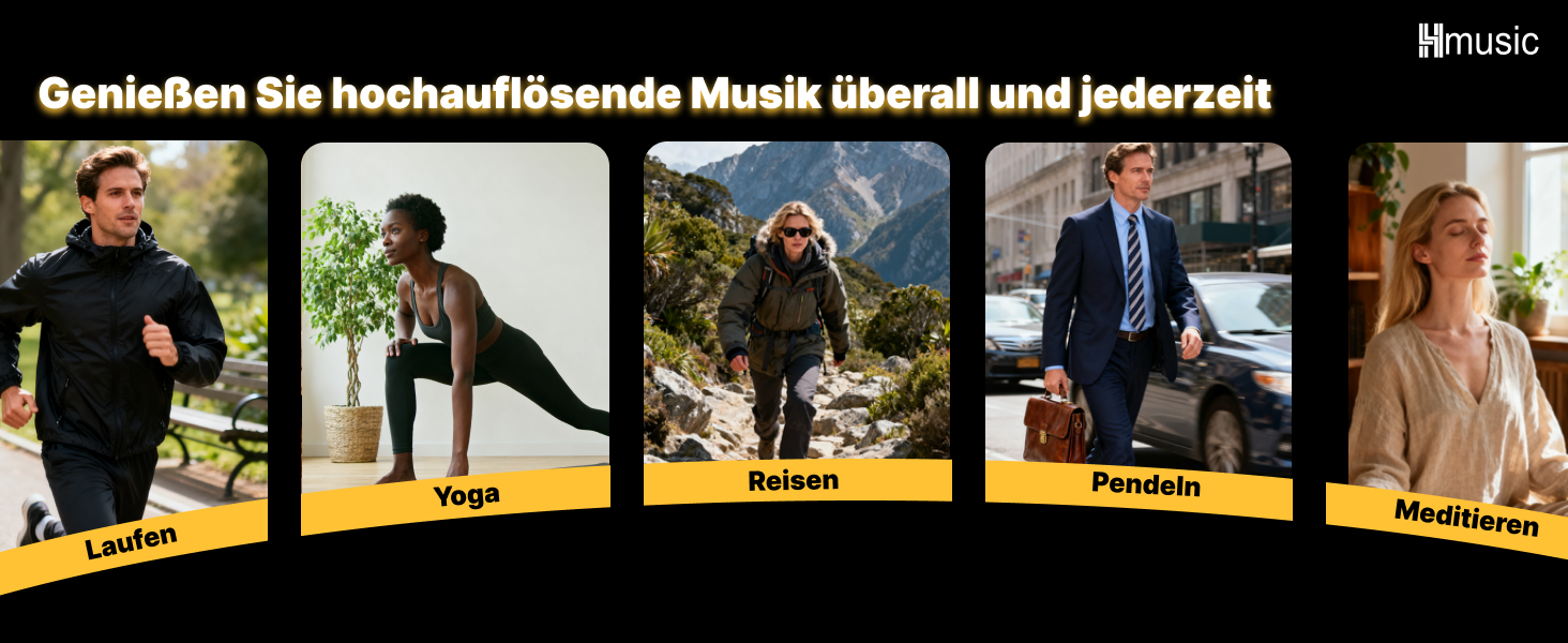 MP3-плеєр Hmusic P68 HiFi з кліпсою, Bluetooth, 16GB + карта пам'яті 128GB, підтримка DSD, Hi-Res аудіо