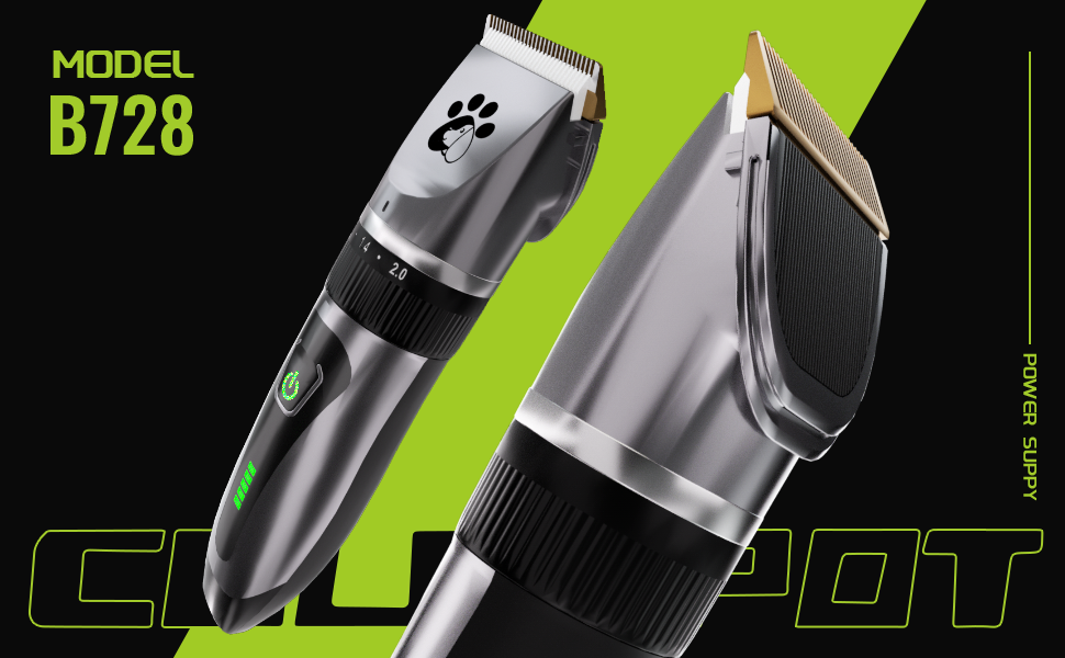 Професійна машинка для стрижки собак та котів Leise, бездротова, 2 швидкості, чорна