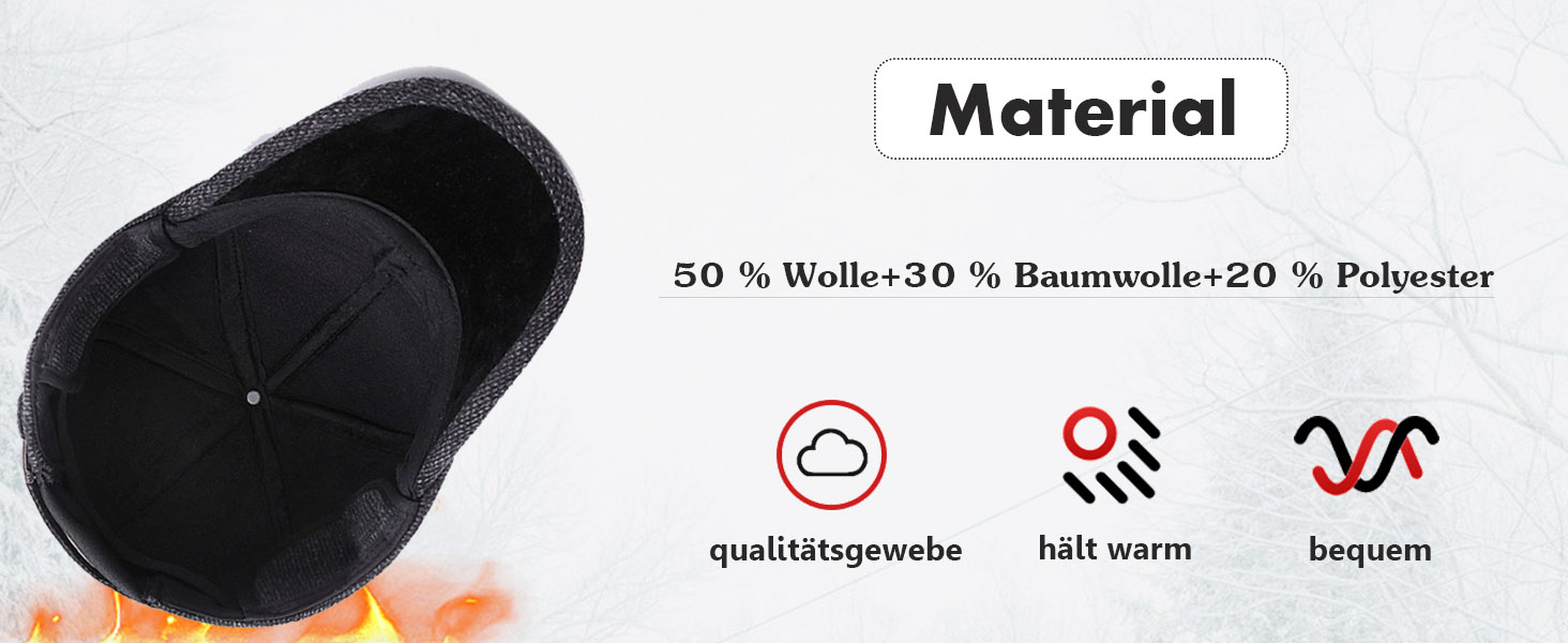 Кепка CLAPE з вушками Full Cap для чоловіків, Outdoor, спортивна кепка, стиль Old School, Dad Hat, в'язана кепка, зима/осінь/весна, універсальний розмір