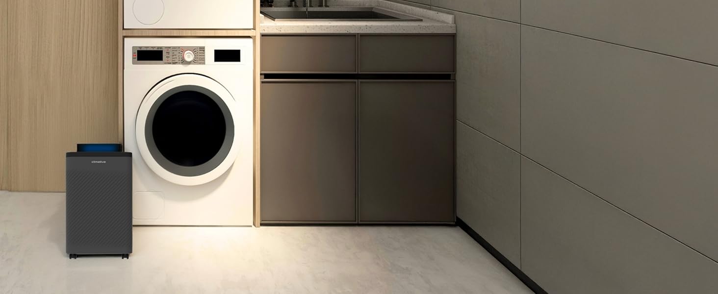 Електричний осушувач повітря Climative ION 12L/24h з Wi-Fi та очищувачем повітря для дому, квартири, ванної кімнати. Осушувач повітря для захисту від вологи та плісняви до 20м² (Nexi 24)