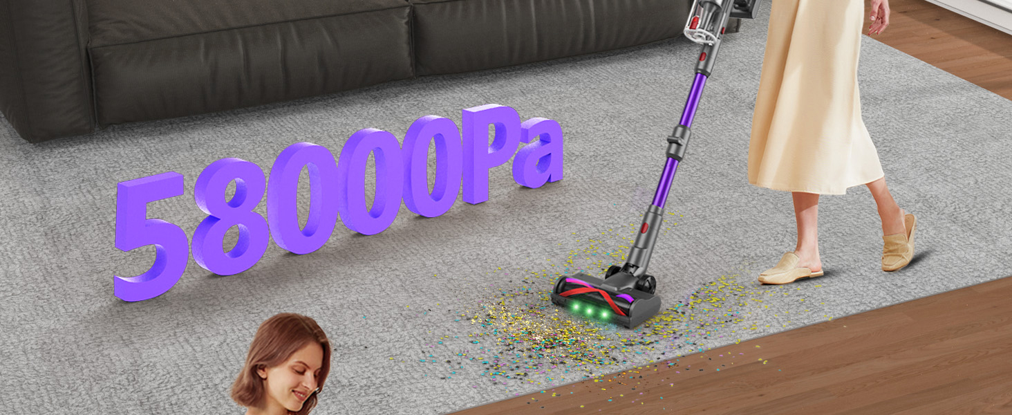 Бездротовий акумуляторний пилосос NOVAX T80 Flex: 600W, 58000Pa, 75 хвилин роботи, для килимів, твердих поверхонь та шерсті тварин, з міні-насадкою FurTornado™ та щіткою для видалення кліщів