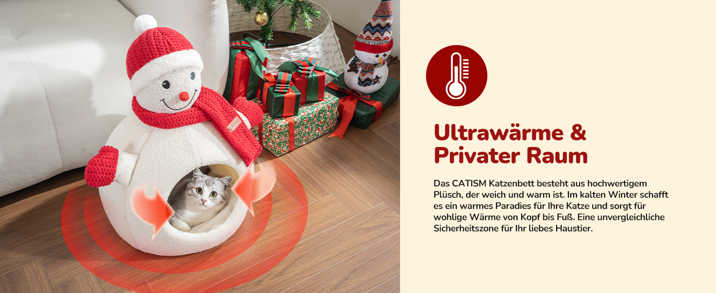 Світлодіодна кімната-будиночок для котів CATISM - 40x40x38 см. М'яка, зручна, знімний подушковий ковпачок. Ідеально для кошенят та дорослих котів.